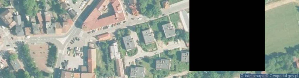 Zdjęcie satelitarne Wspólnota Mieszk.Nieruchomości przy Al.Jana Pawła II nr 12 w Kalwarii z.