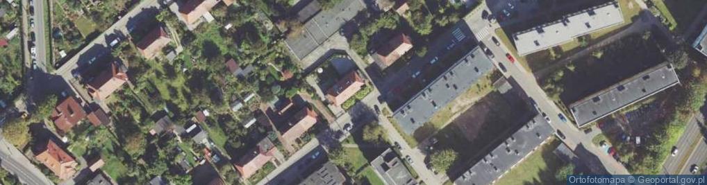 Zdjęcie satelitarne Wspólnota Mieszk.Nieruchomości przy ul.Koszalińskiej 96 A-D w Szczecinku