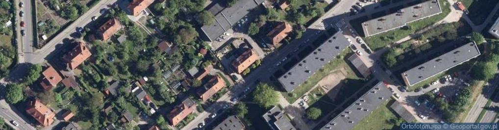 Zdjęcie satelitarne Wspólnota Mieszkaniowa Nieruchomości przy ul.1-Go Maja nr 1-3 w Koszalinie