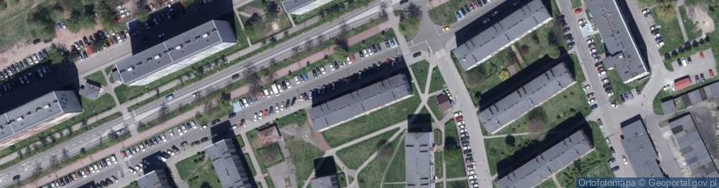 Zdjęcie satelitarne Wspólnota Mieszkaniowa Nieruchomości przy ul.Al.Piastów 3 w Knurowie