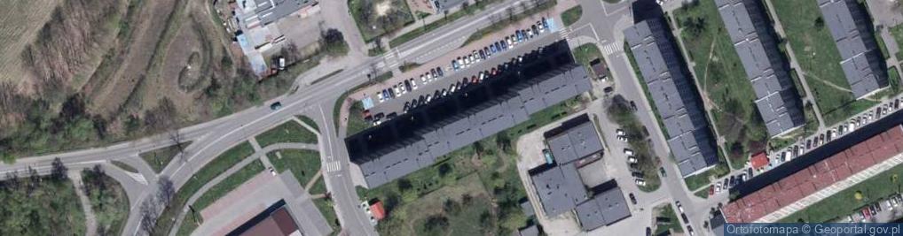 Zdjęcie satelitarne Wspólnota Mieszkaniowa Nieruchomości przy ul.Aleja Piastów 13 w Knurowie