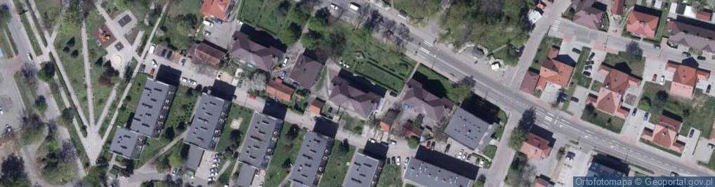 Zdjęcie satelitarne Wspólnota Mieszkaniowa Nieruchomości przy ul.Dworcowej 8 w Knurowie