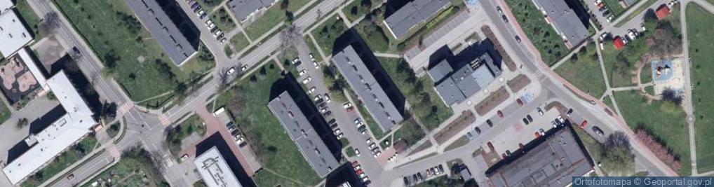 Zdjęcie satelitarne Wspólnota Mieszkaniowa Nieruchomości przy ul.Floriana 1 w Knurowie
