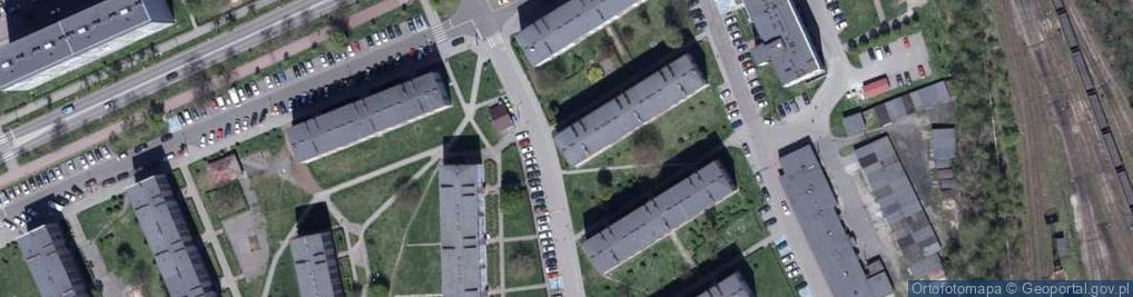 Zdjęcie satelitarne Wspólnota Mieszkaniowa Nieruchomości przy ul.Hugo Kołłątaja 1 w Knurowie