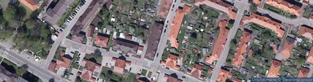 Zdjęcie satelitarne Wspólnota Mieszkaniowa Nieruchomości przy ul.Janty 1 w Knurowie