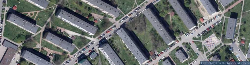 Zdjęcie satelitarne Wspólnota Mieszkaniowa Nieruchomości przy ul.Kazimierza Wielkiego 12 w Knurowie