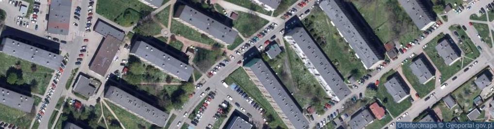 Zdjęcie satelitarne Wspólnota Mieszkaniowa Nieruchomości przy ul.Kazimierza Wielkiego 8 w Knurowie