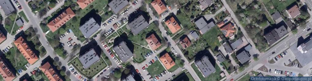 Zdjęcie satelitarne Wspólnota Mieszkaniowa Nieruchomości przy ul.Kochanowskiego 3 w Knurowie