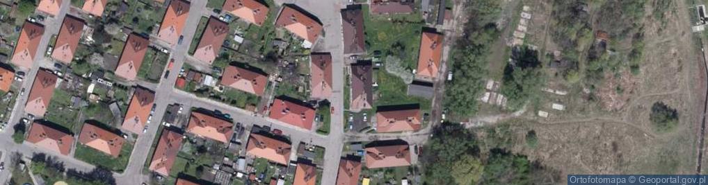 Zdjęcie satelitarne Wspólnota Mieszkaniowa Nieruchomości przy ul.Kościuszki 8 i 10 Oraz ul.Słoniny 18 w Knurowie