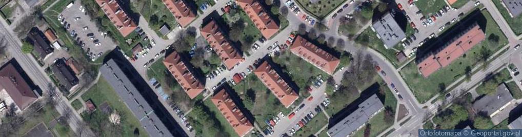 Zdjęcie satelitarne Wspólnota Mieszkaniowa Nieruchomości przy ul.Krasickiego 1 w Knurowie