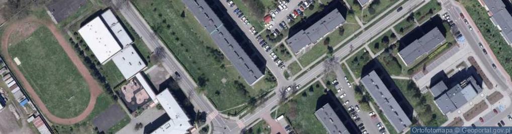 Zdjęcie satelitarne Wspólnota Mieszkaniowa Nieruchomości przy ul.Krasickiego 5 w Knurowie