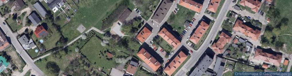 Zdjęcie satelitarne Wspólnota Mieszkaniowa Nieruchomości przy ul.KS.A.Koziełka 37 w Knurowie