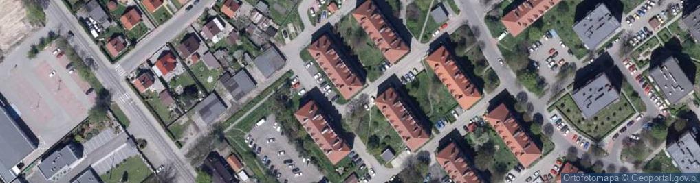 Zdjęcie satelitarne Wspólnota Mieszkaniowa Nieruchomości przy ul.Reymonta 4 w Knurowie