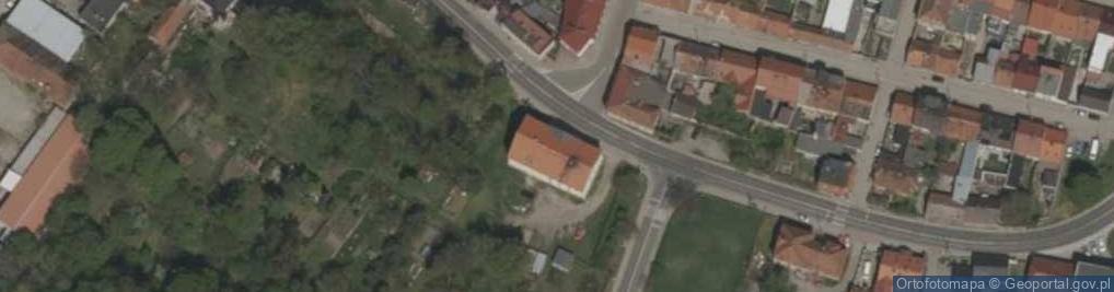 Zdjęcie satelitarne Wspólnota Mieszkaniowa Nieruchomości przy ul.Strzeleckiej 19 w Toszku