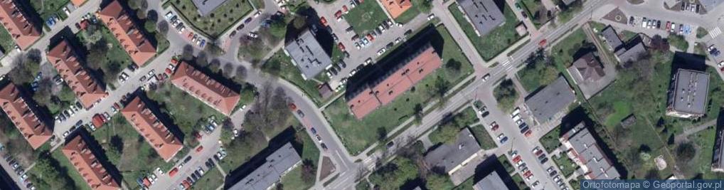 Zdjęcie satelitarne Wspólnota Mieszkaniowa Nieruchomości przy ul.Wilsona 14 w Knurowie