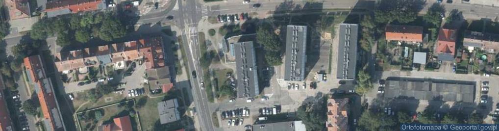 Zdjęcie satelitarne Wspólnota Mieszkaniowa nr 043 przy ul.Odrzańskiej 7 w Policach