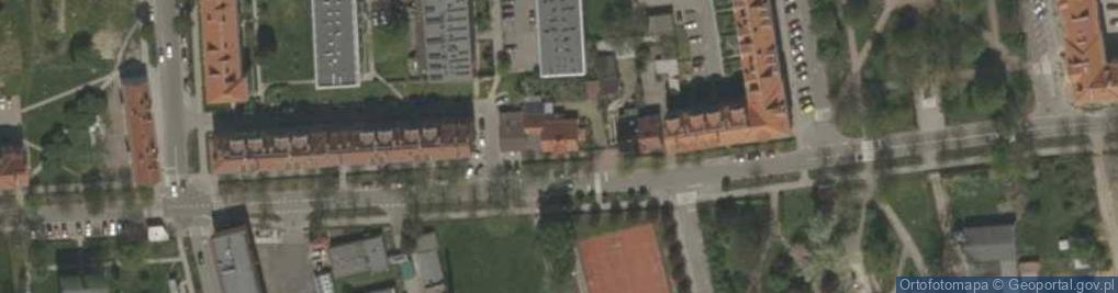 Zdjęcie satelitarne Wspólnota Mieszkaniowa przy ul.Armii Krajowej 33A w Pyskowicach