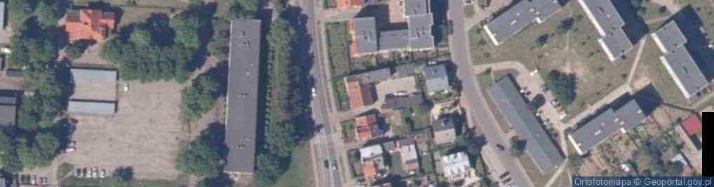 Zdjęcie satelitarne Wspólnota Mieszkaniowa przy ul.M.J.Piłsudskiego 8 w Gryficach
