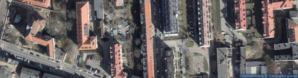 Zdjęcie satelitarne Wspólnota Mieszkaniowa przy ul.Strzeleckiej 9 w Szczecinie