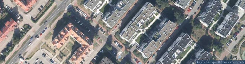 Zdjęcie satelitarne Wspólnota Mieszkaniowa przy Ulicy Chełmońskiego 4 A -F w Świnoujściu