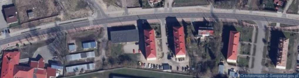 Zdjęcie satelitarne Wspólnota Mieszkaniowa ul.Dąbrowszczaków 24 Choszczno