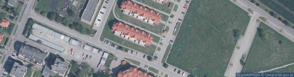Zdjęcie satelitarne Wspólnota Mieszkaniowa ul.Modrzewiowa 14-18 Kąty Wrocławskie