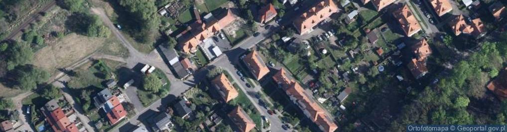 Zdjęcie satelitarne Wspólnota Mieszkaniowa ul.Skłodowskiej-Curie 6, Lubań