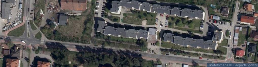 Zdjęcie satelitarne Wspólnota Mieszkaniowa ul.Szkolna 7 - 9 w Łagowie