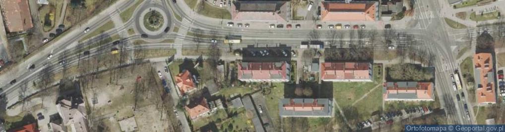 Zdjęcie satelitarne Wspólnota Mieszkaniowa Wyspiańskiego 22-24 w Zielonej Górze