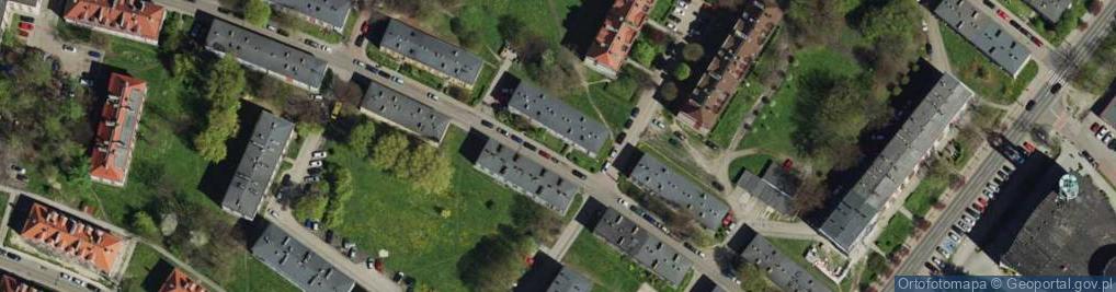 Zdjęcie satelitarne Wspólnota Mieszlkaniowa Nieruchomości w Zabrzu przy ul.Prusa 22-24