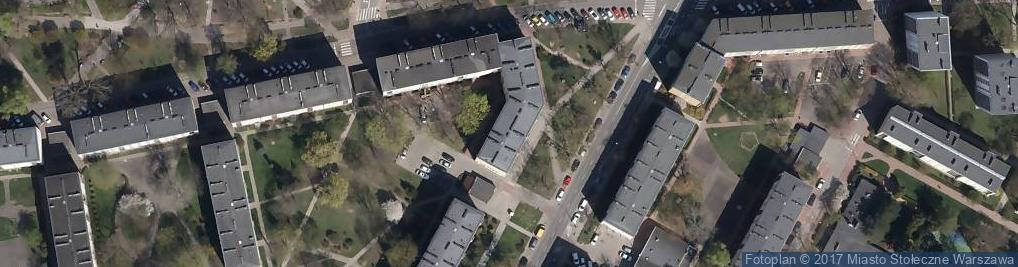 Zdjęcie satelitarne Zakład Gospodarowania Nieruchomościami w dzielnicy Ochota m. st. Warszawy