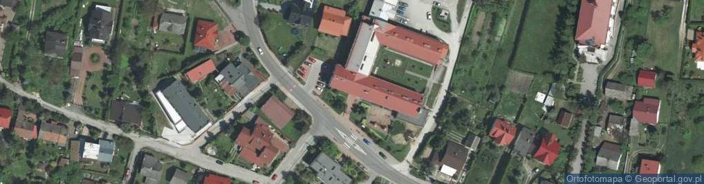 Zdjęcie satelitarne Zespół Szkół w Rząsce Szkoła Podstawowa w Rząsce