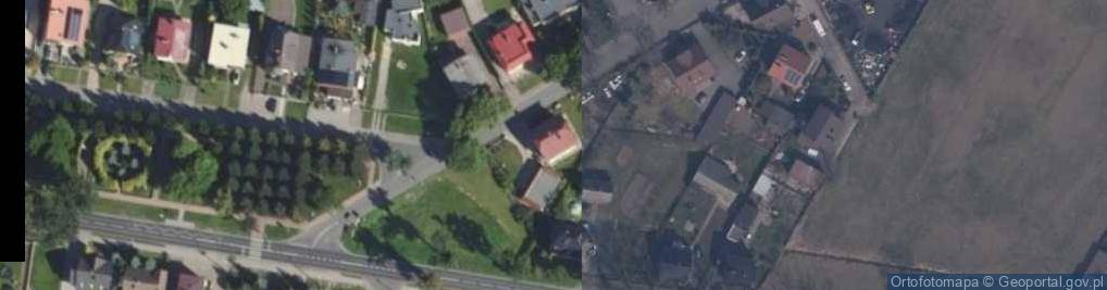 Zdjęcie satelitarne Zmyślony Marek. Wykonawstwo pokryć i więźb dachowych. Dachy Zmy