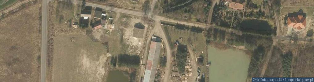 Zdjęcie satelitarne Zuleko. Zakład usług leśnych.