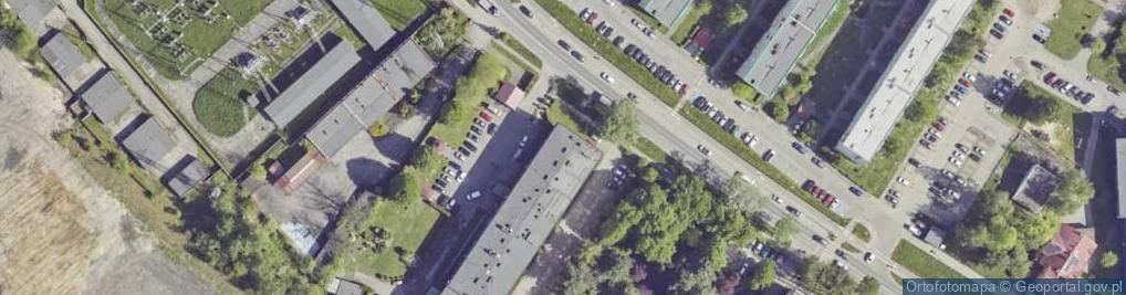 Zdjęcie satelitarne Związek Zawodowy Prac.Przeds.Gospodarczo-Żywieniowego "Gwarek" i Przeds.Prod.Usług.i Handl."Protos" w Knurowie