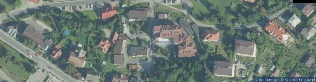Zdjęcie satelitarne Związek Zawodowy Pracowników Administracji Szpital Miejski w Rabce Zdroju