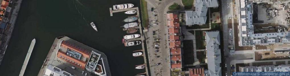 Zdjęcie satelitarne Marina Gdańsk- rz. Motława