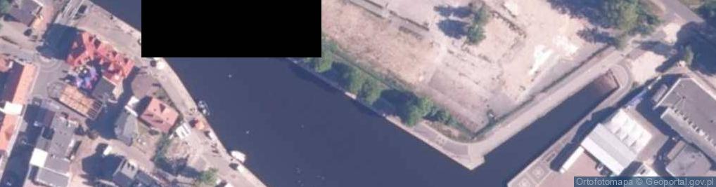 Zdjęcie satelitarne Port Darłowo- ujście rz. Wieprzy