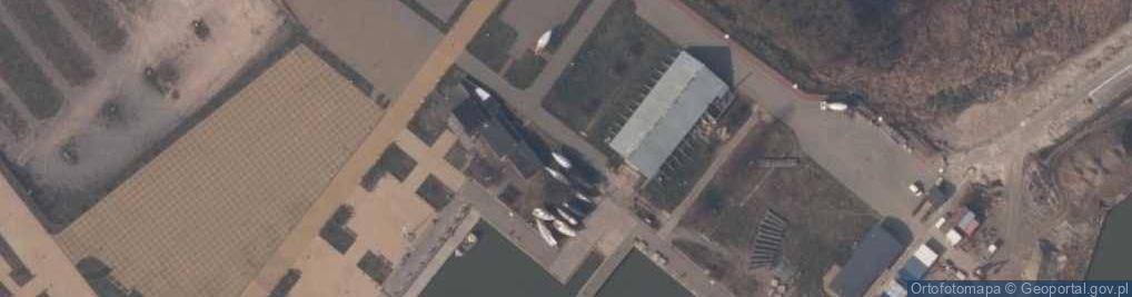 Zdjęcie satelitarne Port pasażerski i jachtowy- Zalew Wiślany