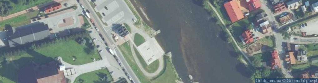 Zdjęcie satelitarne Przystań spływu Dunajcem