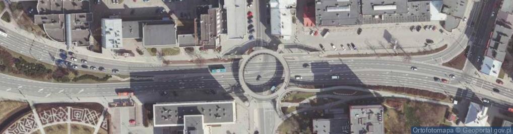 Zdjęcie satelitarne Okrągła kładka dla pieszych w Rzeszowie