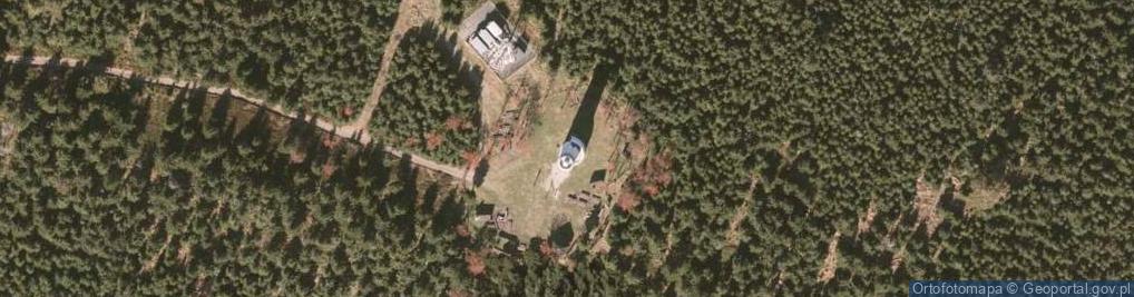 Zdjęcie satelitarne Wieża widokowa na Wielkiej Sowie