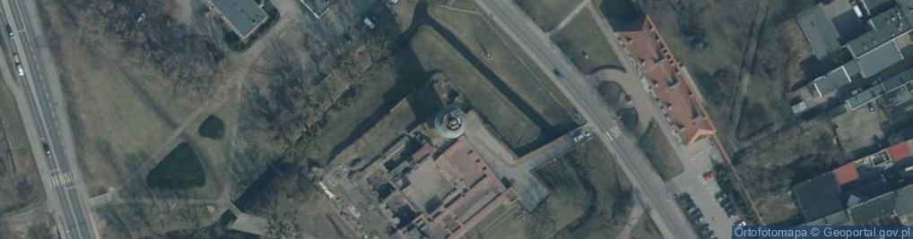 Zdjęcie satelitarne Zamek krzyżacki, wieża widokowa