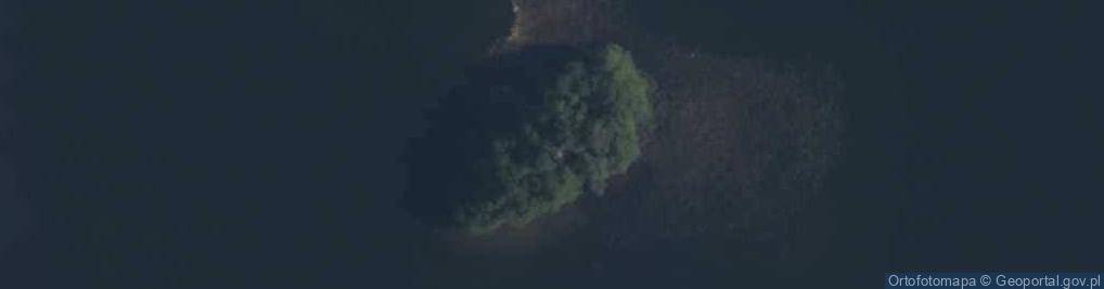 Zdjęcie satelitarne Wyspy na Jeziorach Mamry i Kisajno