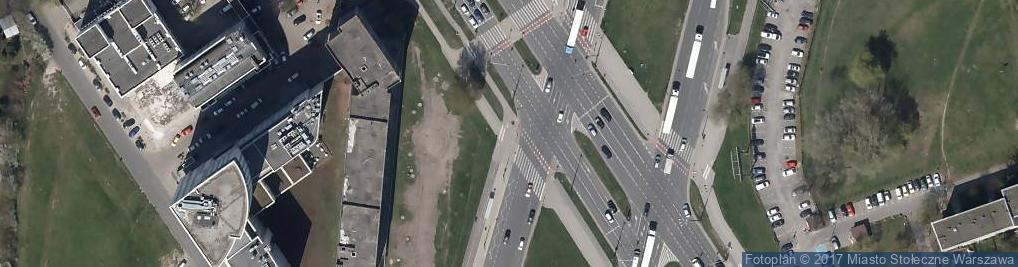 Zdjęcie satelitarne Rowery, Skrzyżowanie tras rowerowych wzdłuż Traktu Królewskiego i Trasy Siekierkowskiej
