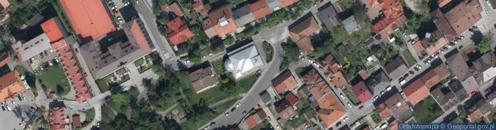 Zdjęcie satelitarne p.w. św. Stanisława Kostki