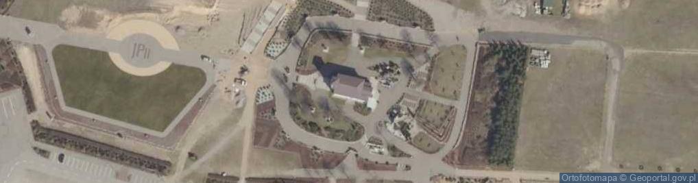 Zdjęcie satelitarne Sanktuarium Matki Boskiej Bolesnej w Świętej Wodzie