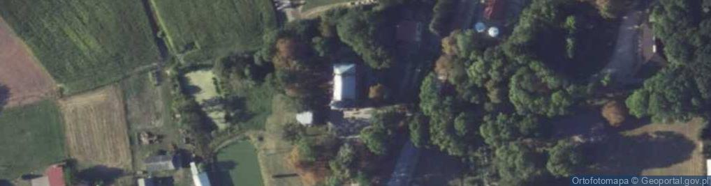 Zdjęcie satelitarne Sanktuarium św. Stanisława Kostki w Rostkowie