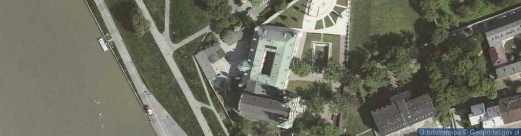 Zdjęcie satelitarne św. Michała Archanioła i Św. Stanisława (Skałka)