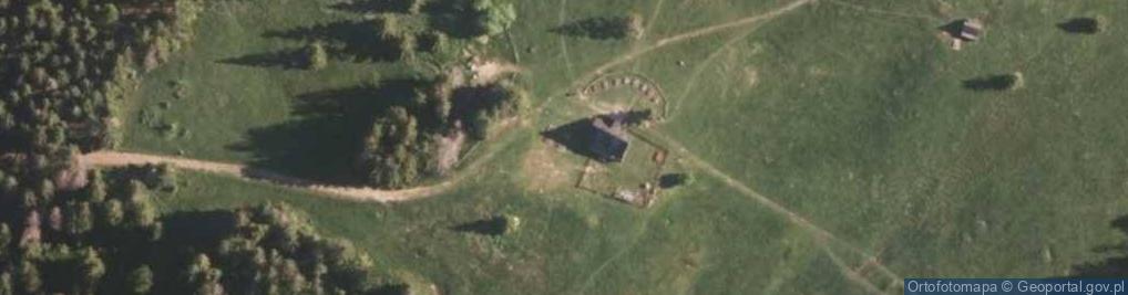 Zdjęcie satelitarne Bacówka PTTK na Krawcowym Wierchu